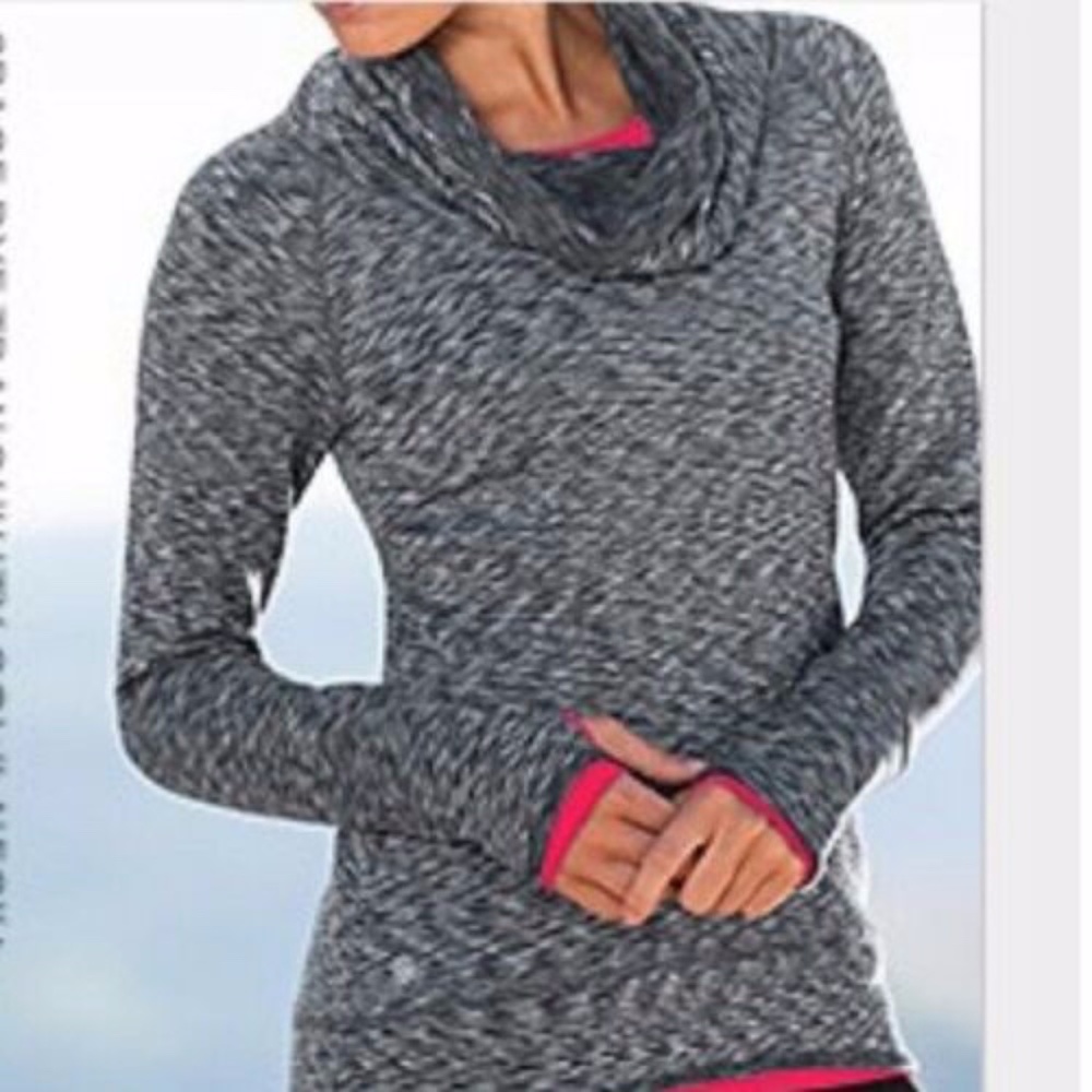 Athleta Tranquility Pullover Space Dye Gray Xs - image 1
